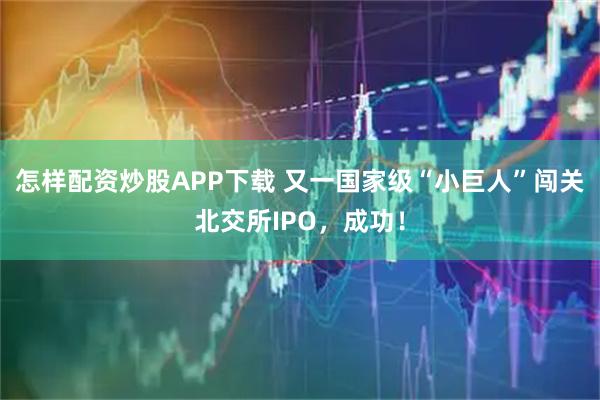 怎样配资炒股APP下载 又一国家级“小巨人”闯关北交所IPO，成功！